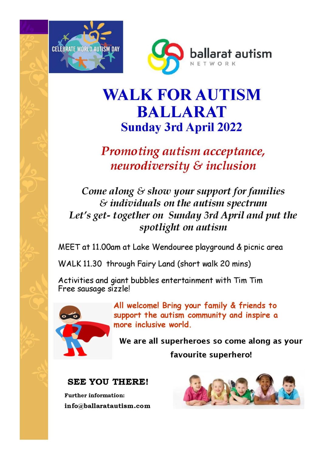 Autism Walk Ballarat Sunday 3rd April Ballarat Autism Network